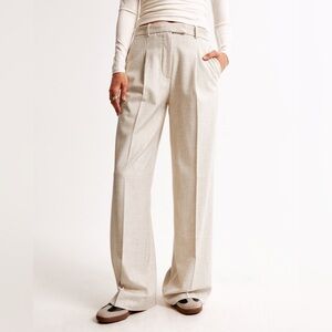 Abercrombie & Fitch Cream Wide Leg Pants